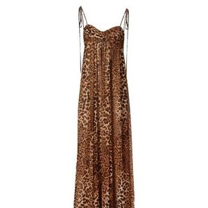 Authentic Carolina Herrera Leopard Empire Waist Gown - Free Authentication Avail